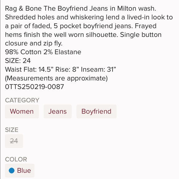 Rag & Bone The Boyfriend Jeans - Picture 8 of 8